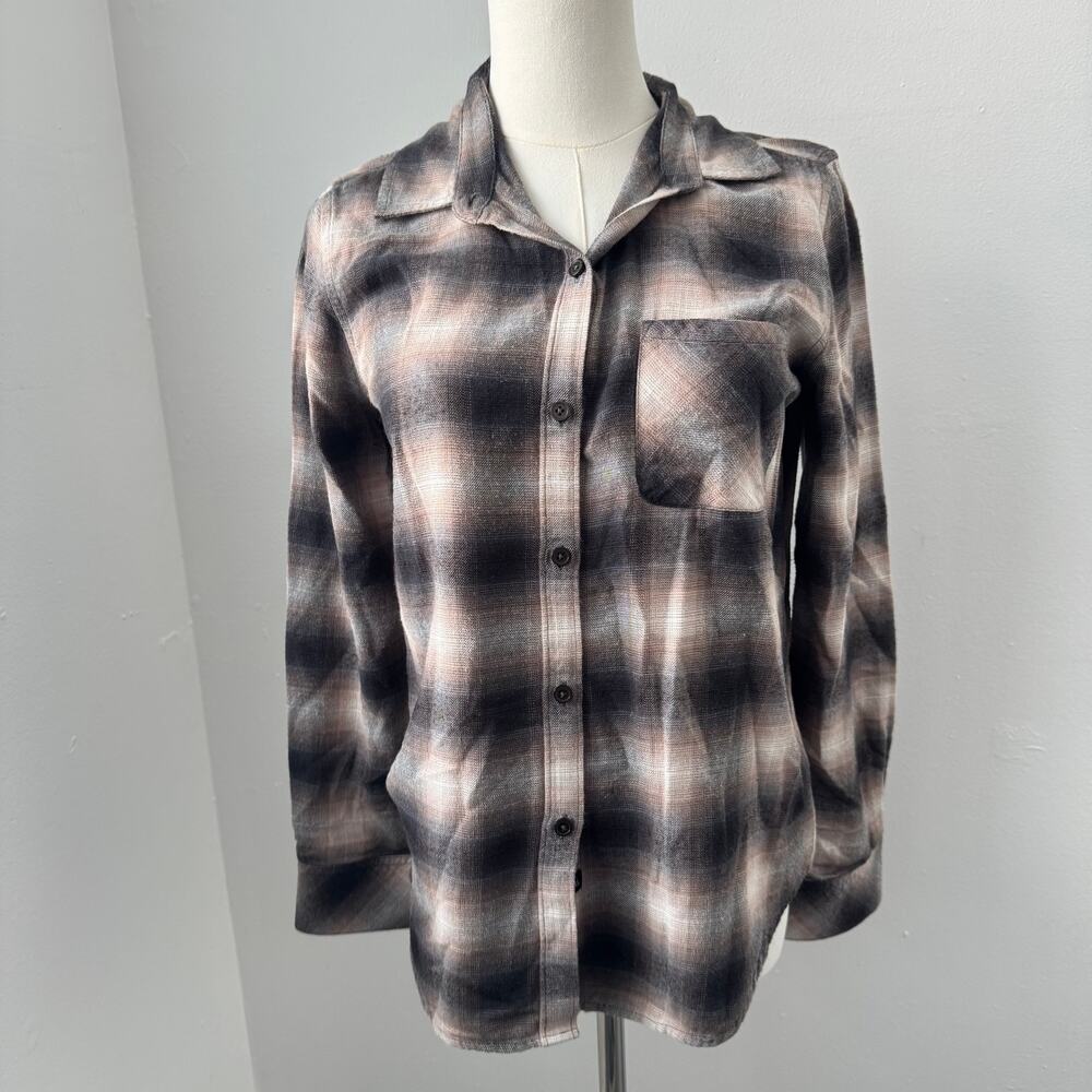 Rails Milo Latte Black Shadow Plaid Button Down S… - image 7